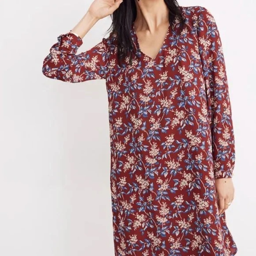 Madewell Button-Back Dress in Antique Flora